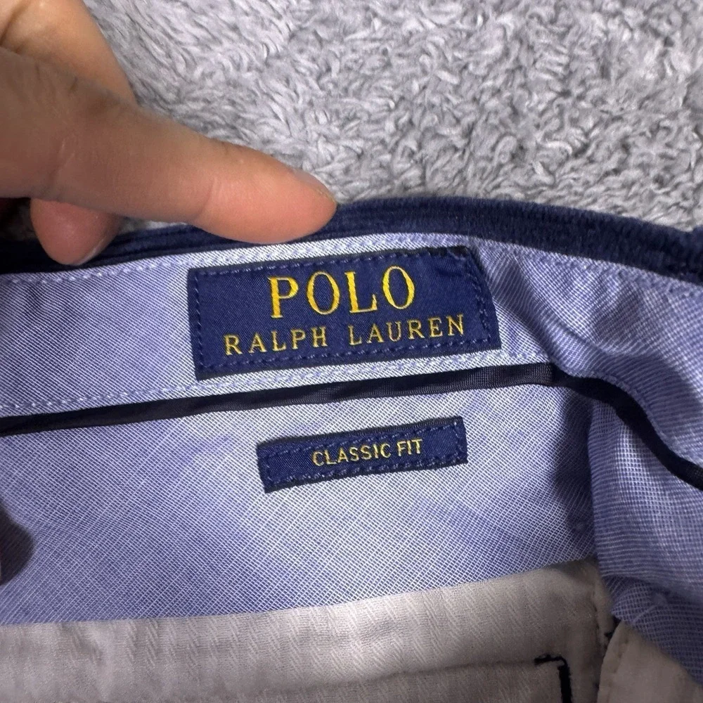 Polo Ralph Lauren Corduroy Pants Mens 38x30 Classic Fit Chino Trouser Pleated